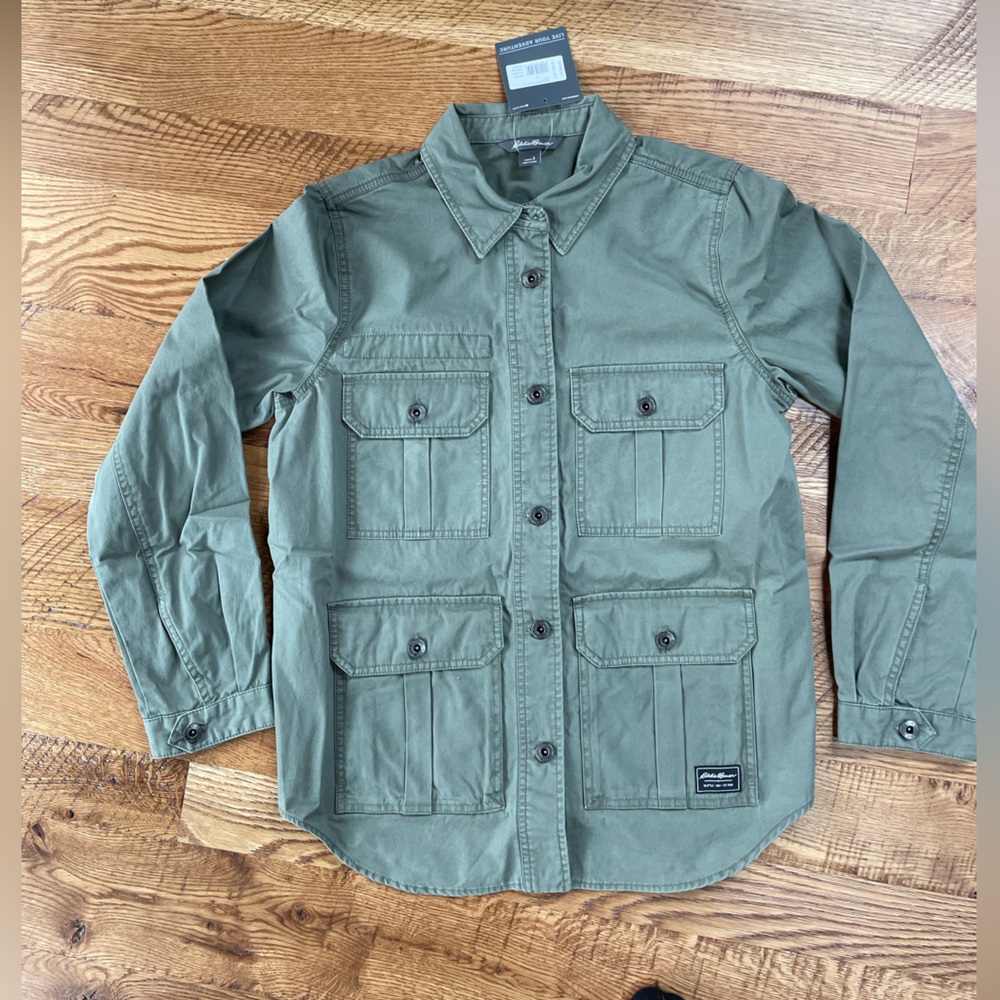 Eddie Bauer Ryder wood shirt jacket NwT